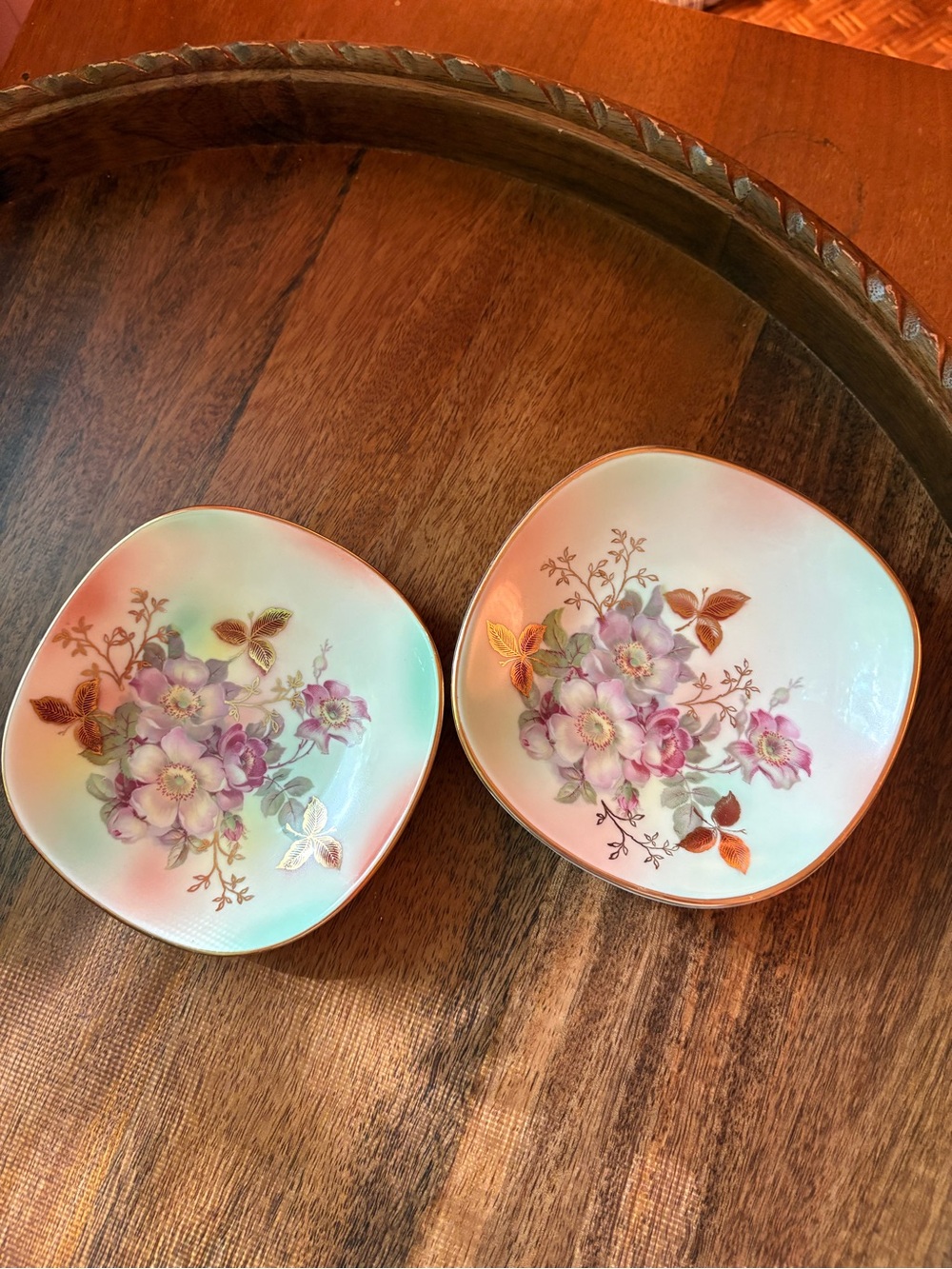 Vintage Schumann Arzberg Bavaria Floral Trinket Dishes – Set of 2 – 5”